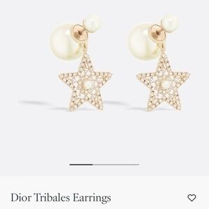 Dior Gold and Cream Star Earrings